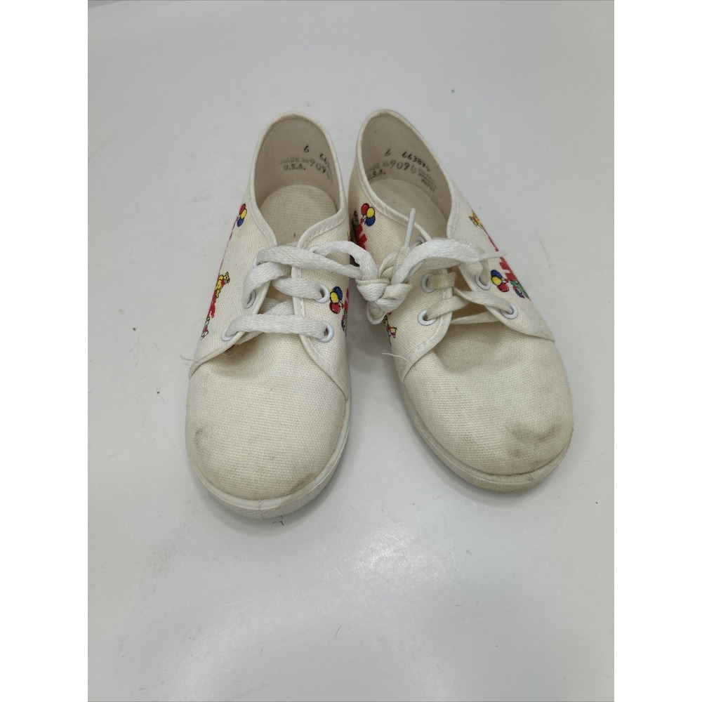 Vintage Huggies Infant Baby Toddler Canvas Shoes Canvas Size 6 90s Made In USA